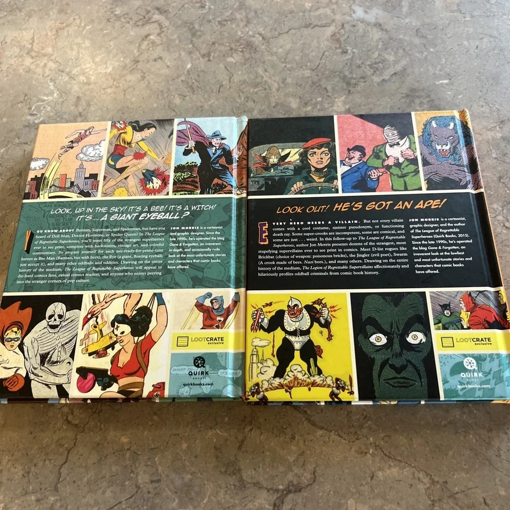 Set Of 2 The League of Regrettable Superheroes & Supervillains Hardcover